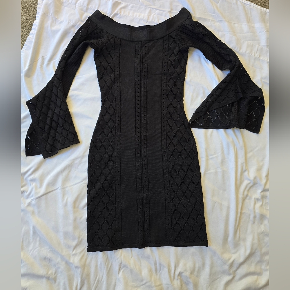 BCBGMaxAzria Black Long Sleeve Dress